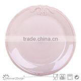 Ceramic Dinner Plate Stoneware Plate Brown Embossed Ceramic Dinner Plate