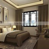 BISINI Chinese Style Wood Bedroom Design in Villa