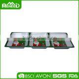 Jolly Old Saint Nicholas Printed Melamine 3 Section Dishes, Christmas Banquet Chips Bowl thumbnail-1