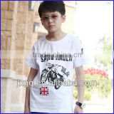 2013 new style white printing boy clothing 100% cotton baby t shirt