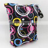 New Design Baby Cloth Diaper Zipper Wetbag,washable and Reusable Double Pocket Cloth Nappy Bag thumbnail-2