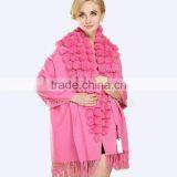 CX-B-P-68K Hot Winter Women's Thick Warm Fur Pashmina Cashmere Stole Scarves Shawl Wraps thumbnail-4