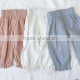 Wholesale Harem Pants Linen Fabric Boutique Kids Clothing Children Clothes