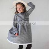 High Quality Autumn Winter Checkered Tweed Dress Long Sleeve Girls Wool Dress 3-5 Year Old Girl Dress thumbnail-4