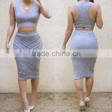Summer 2pcs Skirts Bodycon Dresses for Women thumbnail-3