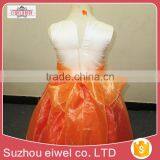 Orange Organza Flower Girl Dress thumbnail-4
