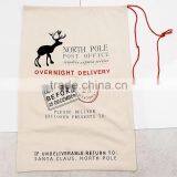 Personalized Canvas Santa Sack With Red Drawstring thumbnail-3
