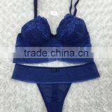 Hot Women Underwear Sexy Fancy Lace G-string Bra Panty Set thumbnail-5