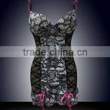 Chemise Sexy Baby Doll With Fantasitic Decorative Flower and Lace thumbnail-1