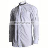 BSCI/SA8000 Executive Solid Men Fashion Shirt Stand Collar Color Men Shirt thumbnail-2