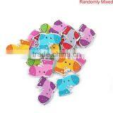 Wholesale Scrapbooking 2 Holes Shoes At Random Wood Sewing Buttons thumbnail-3