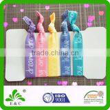 Knotted Good Stretch Hot Sealed no Crack Print Unisex Type Elastic Material Hair Ties thumbnail-3