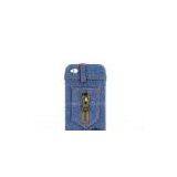 IPhone 4 Jeans Series Hard Case Cover I4-065 Real Jean Cloth Coating+plastic Hard Case