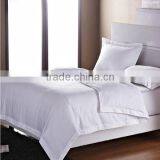 80%polyester20%cotton 40s x 40s 300TC White Hotel Bed Sheet Set thumbnail-1