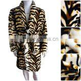 Zebra Print Flannel Bathrobes for Mens thumbnail-1