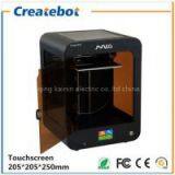 2016 High Accuracy Factory Price Createbot Touchscreen MID 3D Printer With Single Extruder and Heatbed Print Size 205*205*250mm