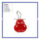 Customized Logo Reflective Key Chain With PVC