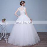 HS1634 2017 Cheap Halter Beading A Line Tulle Plus Size Long Wedding Dress Guest Gown Maid of Honor thumbnail-3