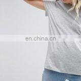 High Quality Cheap Custom Short Sleeves Longline Tall T-shirts Wholesale Cotton Plain Blank Women Tshirt thumbnail-4