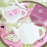 "It's Tea Time!" Porcelain Teapot Dish Favors