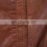 Stand-up Collar With Decorative Loops Leather Jackets thumbnail-3