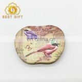 Custom Double Birds Printing On Leather Compact Mirror