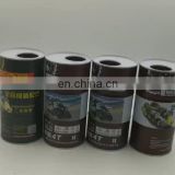 1 litre round tin can tight head with plastic cap,cylindrical metal containers