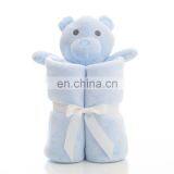 Plush Gift Bear Head Coral Fleece Baby Soothe Blanket For Newborn thumbnail-5