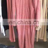 New Autumn/winter Women's Plus Velvet and Thick Wool Jumpsuit and Hooded Pajamas
