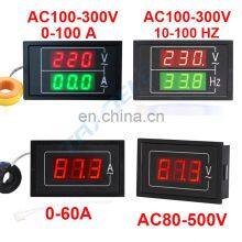 DL85 Dual LED Digital AC100-300V Voltage Amps Meter Digital AC Voltmeter Ammeter 100A ac Digital Panel Voltmeter thumbnail-5