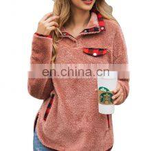 Оптовая продажа от завода. Горячие продажи. Модель 2020 года. Осенне-зимний стиль. Платье с клетчатым вставками, карманами и пуговицами. Домашний свитер. Комфортный как дома, так и на улице thumbnail-1