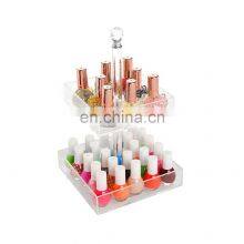 Wholesale Counter 2 Shelf Tray Custom Acrylic Opi Nail Polish Display Rack