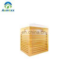 Bamboo Ceramic Toilet Brush With Holder Modern Design Toilet Brush Holder Bathroom Accessory Standing Toilet Brush Holder thumbnail-3