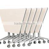 Moveable Wheel Folding Table Meeting Desk Special Shape for Sale HD04A2-E