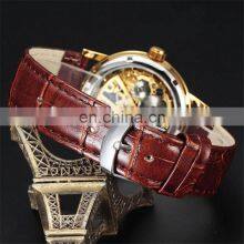 Sewor 605-1 Men Leather Strap Gold Self-winding Watch Understated Luxury Male Mechanical Wristwatch China 2020 Alloy Round SWQ25 thumbnail-5