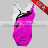 Girls Mystique Lycra Gymnastic Leotard. Rhinestone Gymnastic Leotard