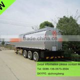 China carbon steel 40000-60000L 3 axles 4 compartments fuel tanker semi trailer 0086-13635733504