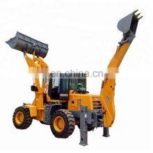 China Chinese Small Wheel Mini Tractor Excavator Digger Backhoe Loader for Sale thumbnail-2