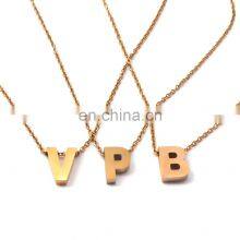 Gold Plated 18K Gold Plated Filled Pendant Charm A-Z Stainless Steel Letter Alphabet Initial Necklace thumbnail-4