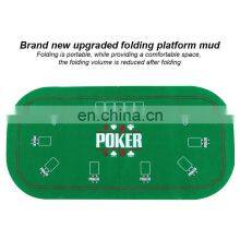 Factory Supply Foldable Anti Slip Casino Portable Desk Texas Table Poker Mat Custom thumbnail-5