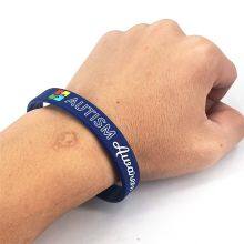 Hot Sale In Stock Autism Awareness Public Service Promotion Silicone Bracelet thumbnail-4