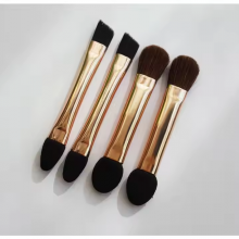 Popular Small Size Double End Makeup Brushes for Eyeshadow Eyebrow Horse Sponges Tips Custom Logo thumbnail-2