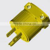 Low Price Yellow Color US 3pin NEMA 5-15P