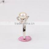 Guangzhou Factory Direct Sale Unique Fresh Water Pearl Silver Jewelry Ring thumbnail-4
