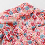 Japanese Wholesale Products High Quality Cute Infant Girl Winter Clothes Flower Pattern Shirring Jacket thumbnail-5