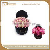 New Design Fancy Cardboard Flower Boxes Black Flower Packaing Box