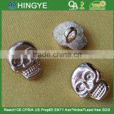 Skull Shape Zinc Alloy Material Shank Button in Ligh Glod NF --- M1604