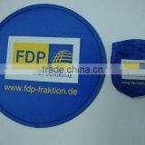 Folding Nylon Frisbee With Pouch Eco-friendly Promotional Collapsible Flying Saucer