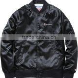 Custom Stlye Plain Satin Jacket,custom Fashion Made Satin Letterman Jacket,custom Made Plain Satin Jacket thumbnail-4