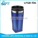 High Quality Square Shape Plastic Stainless Steel Coffee Travel Cup thumbnail-1